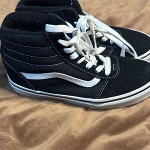 Vans Black and White High-Top Sneakers